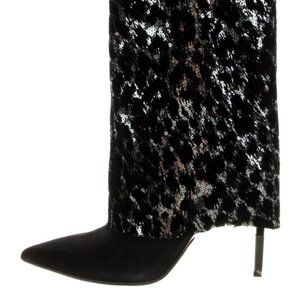 Balmain Velvet printed boots size 39